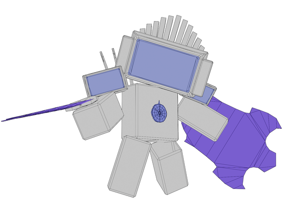 Upgraded Titan Cinemaman With view on the topology (3.022 tris)