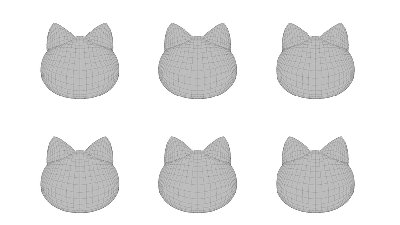Heads Pack 4 With view on the topology